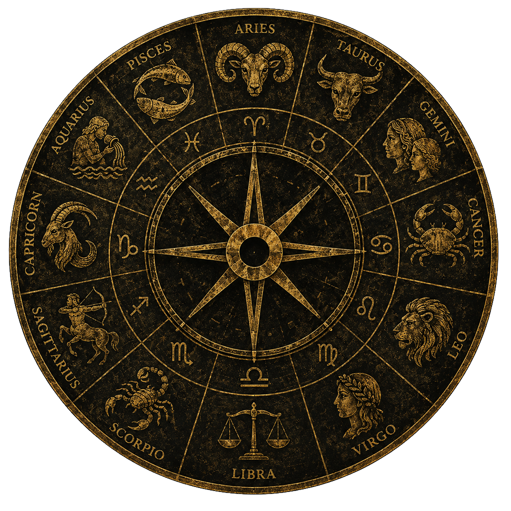 12 Signs Zodiac Wheel